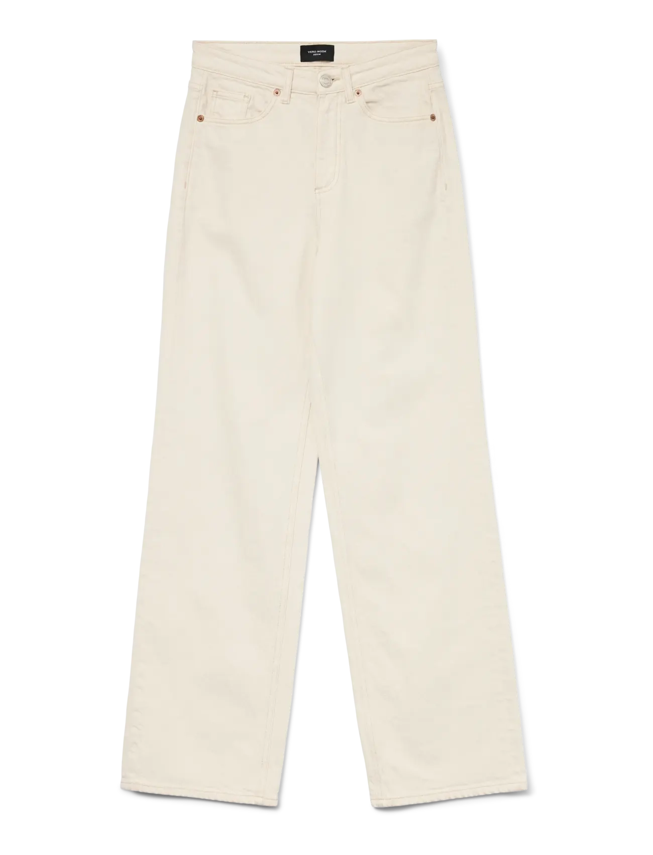Vero Moda VMTESSA HR WIDE JEANS ECRU GA NOOS - Jeans - ECRU / cream