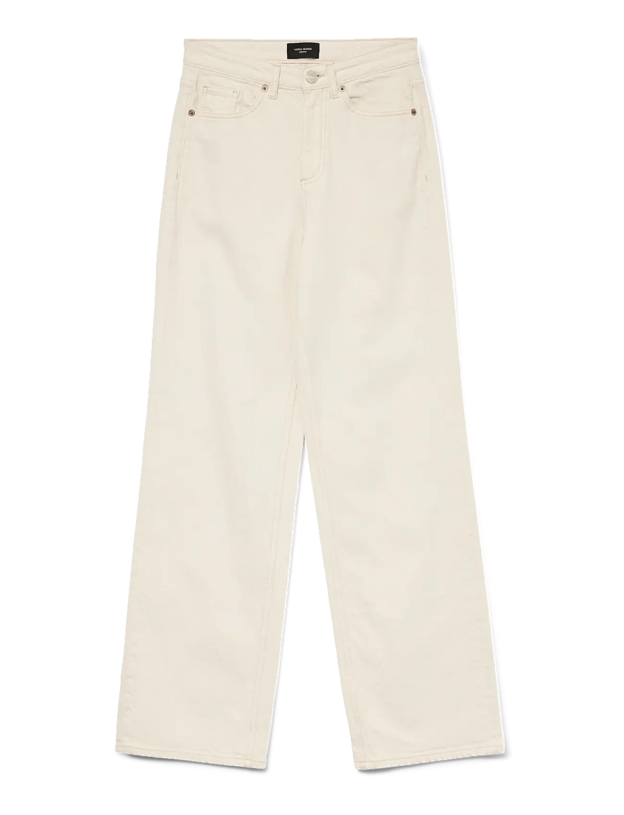 Vero Moda - VMTESSA HR WIDE JEANS ECRU GA NOOS - laia säärega teksad - ecru - 1