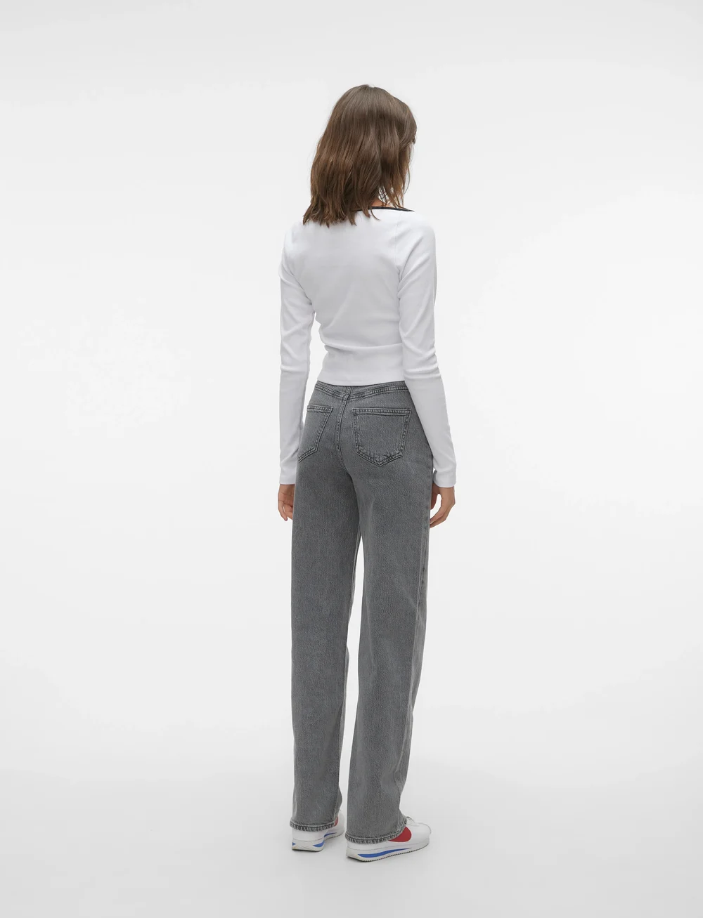 Vero Moda - VMTESSA HR WIDE JEANS RA206 GA NOOS - hosen mit weitem bein - medium grey denim - 3