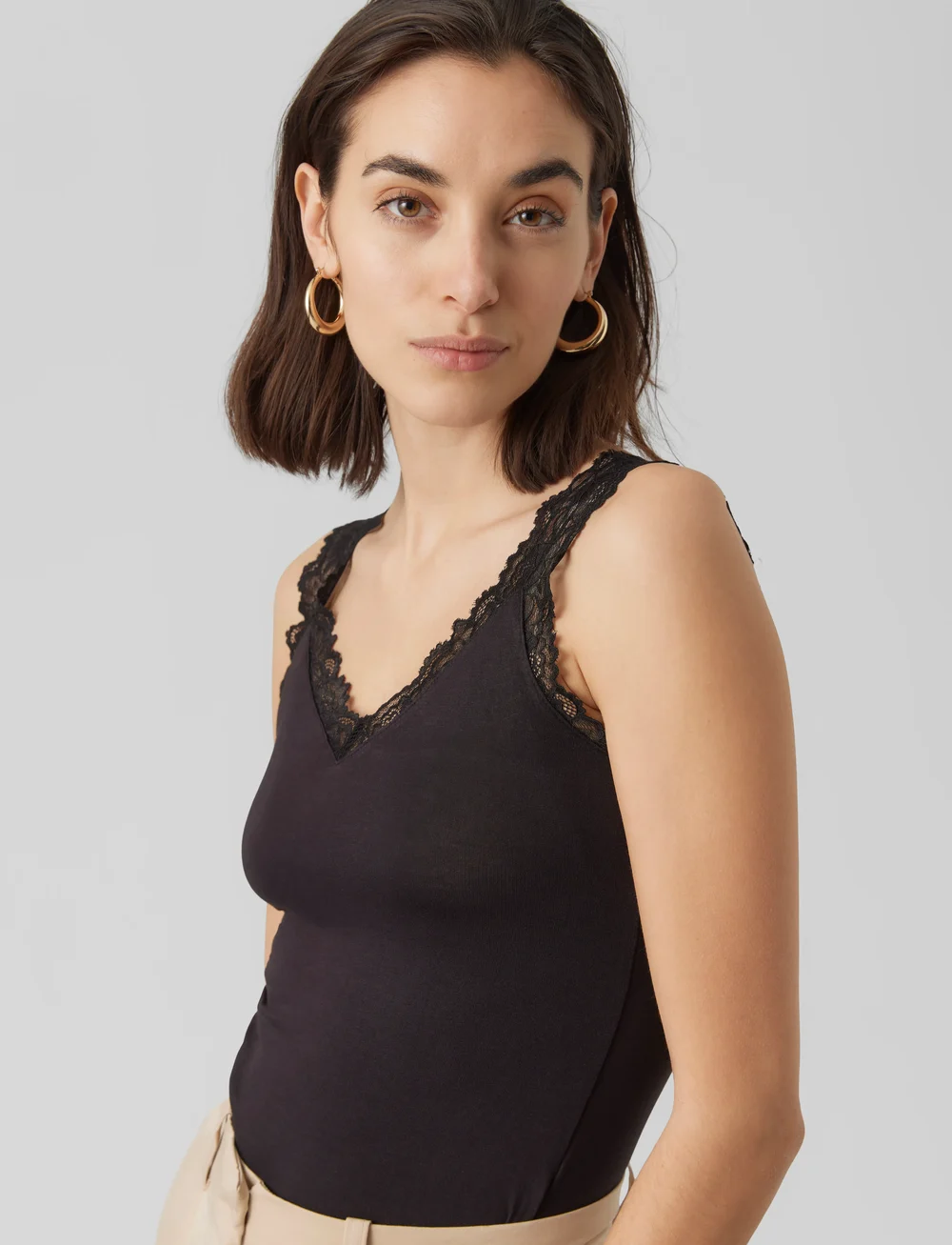 Vero Moda - VMROSA SL TOP JRS NOOS - Ärmellose tops - black - 5