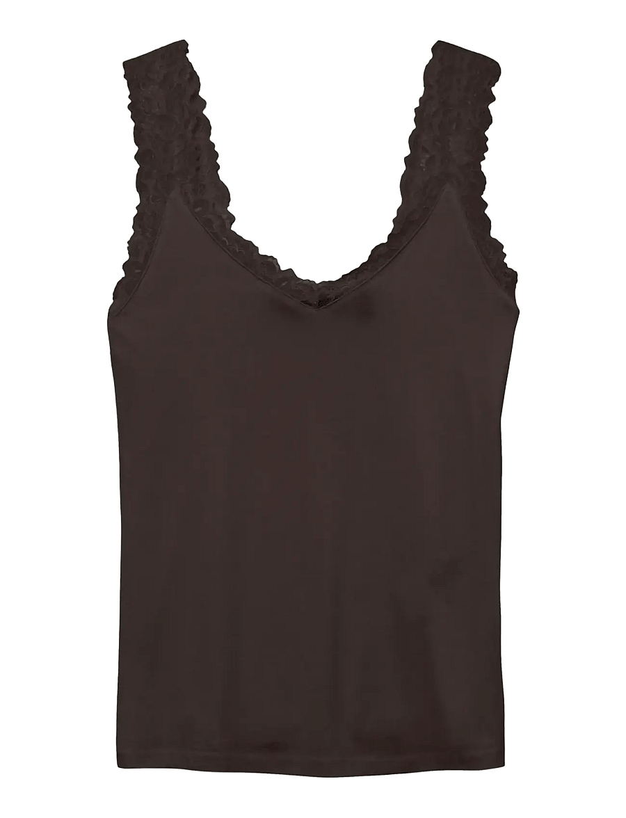 Vero Moda - VMROSA SL TOP JRS NOOS - linnen - chocolate torte - 1