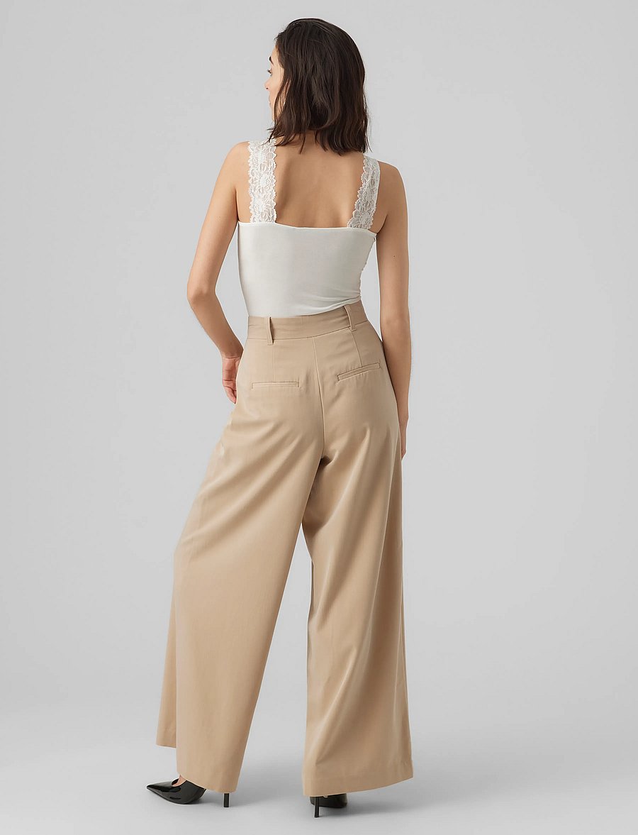Vero Moda - VMROSA SL TOP JRS NOOS - linnen - snow white - 2