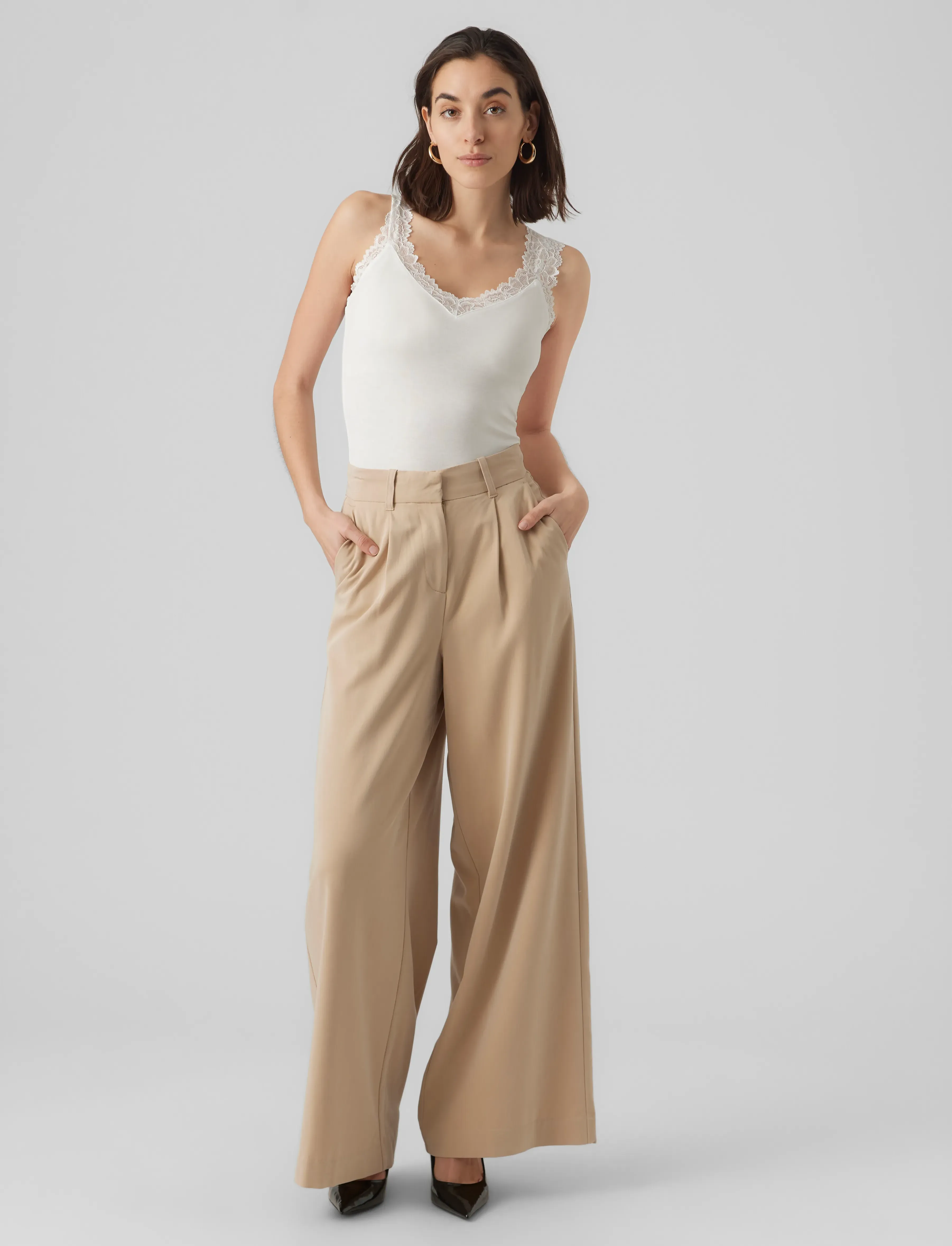 Vero Moda - VMROSA SL TOP JRS NOOS - Ärmellose tops - snow white - 3