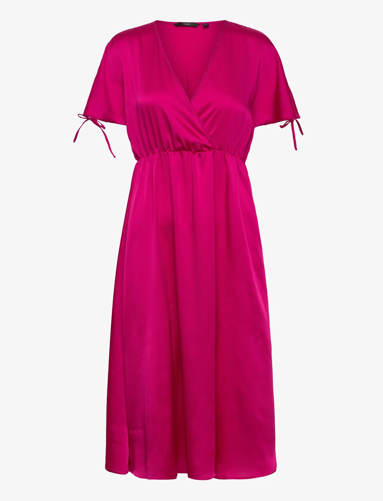 Vero Moda - VMHEART OLI 2/4 CALF DRESS WVN CE CP - skjortklänningar - pink yarrow - 0