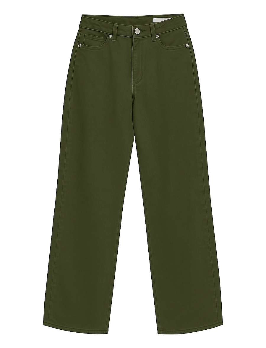 Vero Moda - VMTESSA HR WIDE JEANS COLOR GA NOOS - hosen mit weitem bein - forest night - 0