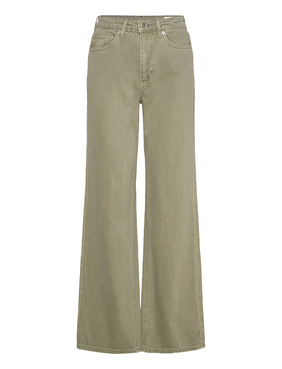 Vero Moda - VMTESSA HR WIDE JEANS COLOR GA NOOS - víðar gallabuxur - laurel wreath - 1
