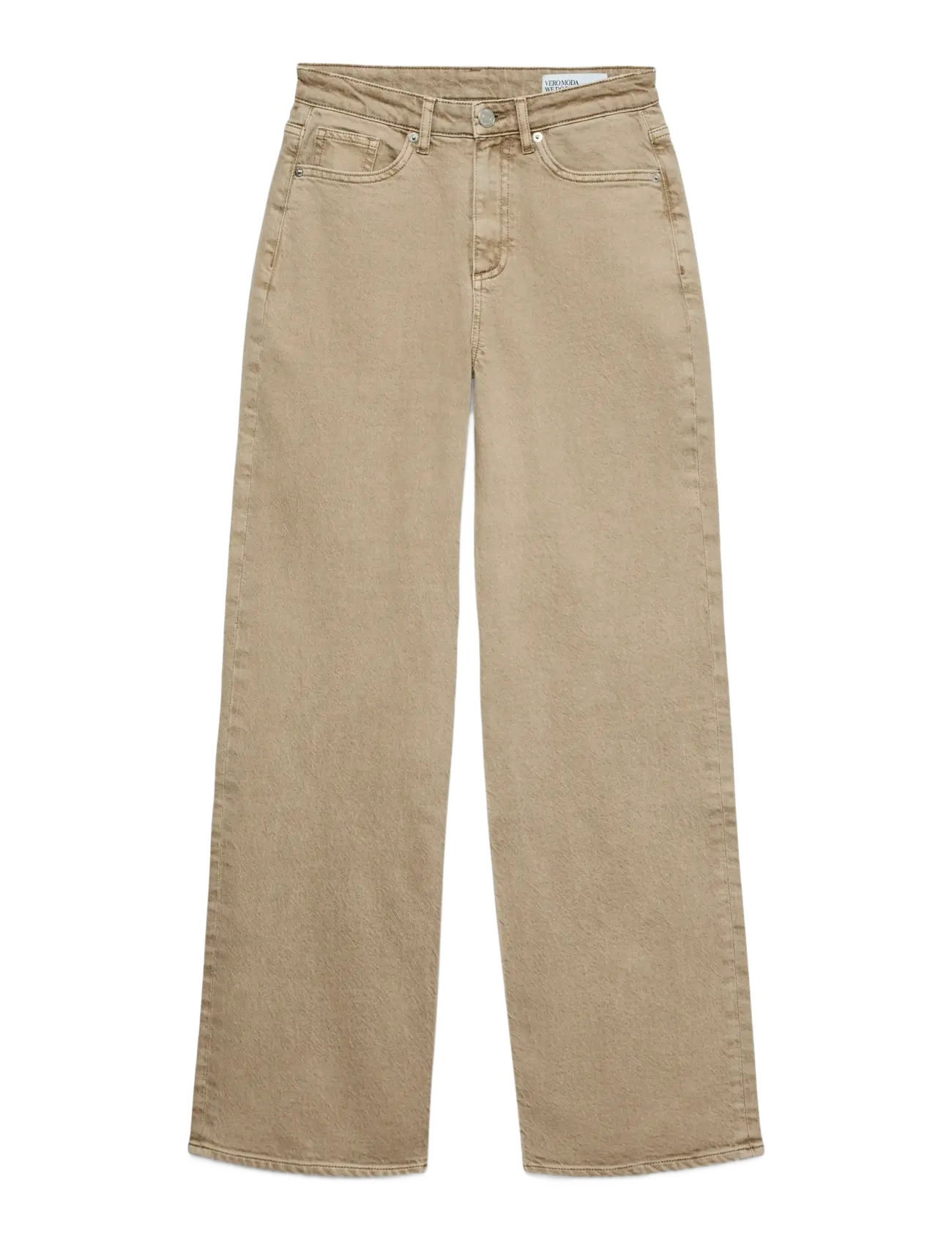 Vero Moda VMTESSA HR WIDE JEANS COLOR GA NOOS - Jeans - SILVER MINK / beige