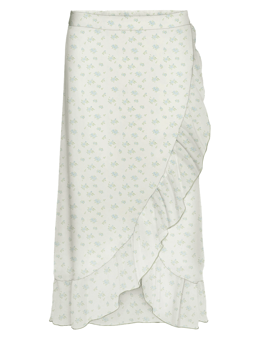Vero Moda - VMSMILLA H/W WRAP SKIRT WVN GA - slå-om-nederdele - bright white - 1
