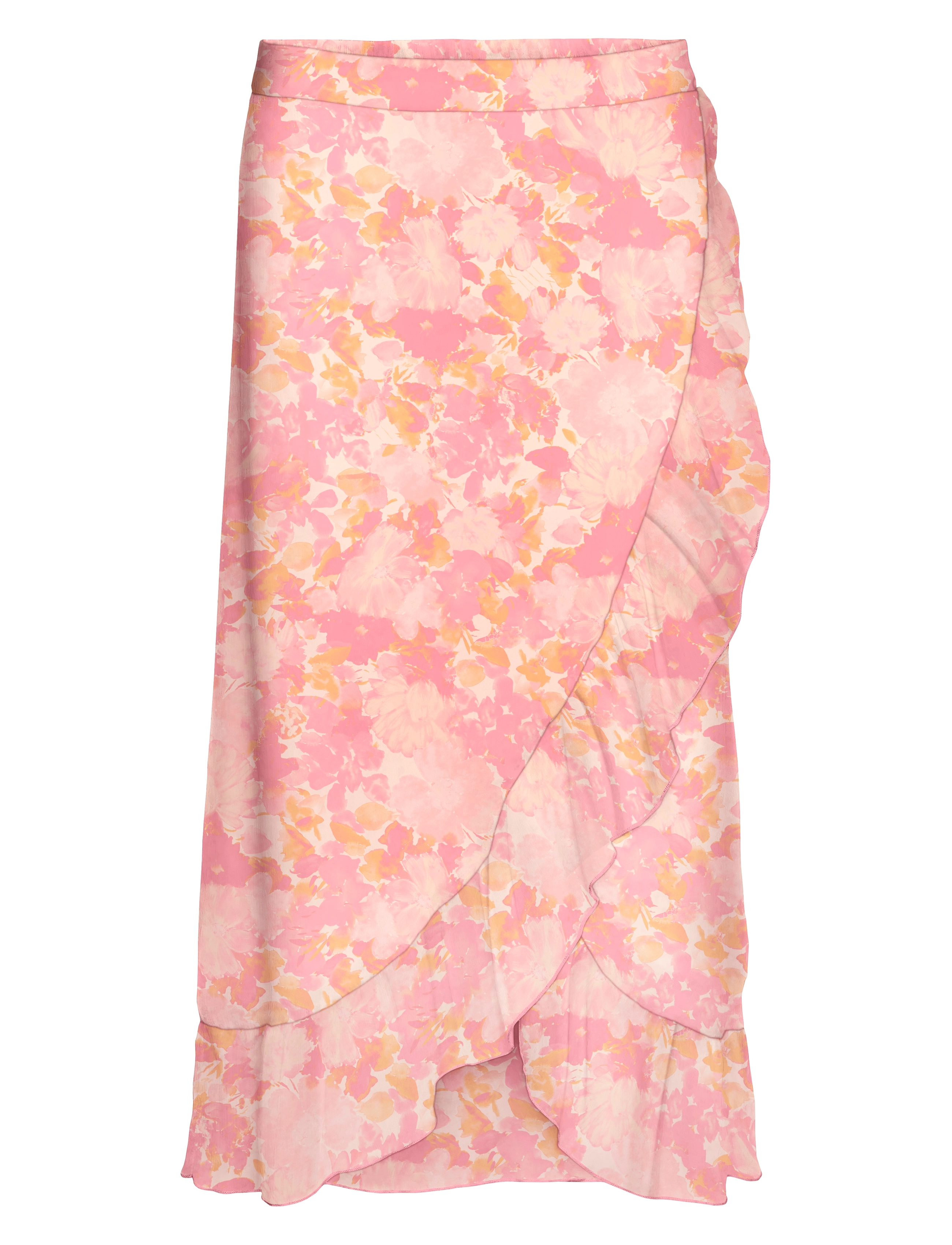 Vero Moda VMSMILLA H/W WRAP SKIRT WVN GA - Tøj - CRYSTAL PINK / pink/rose