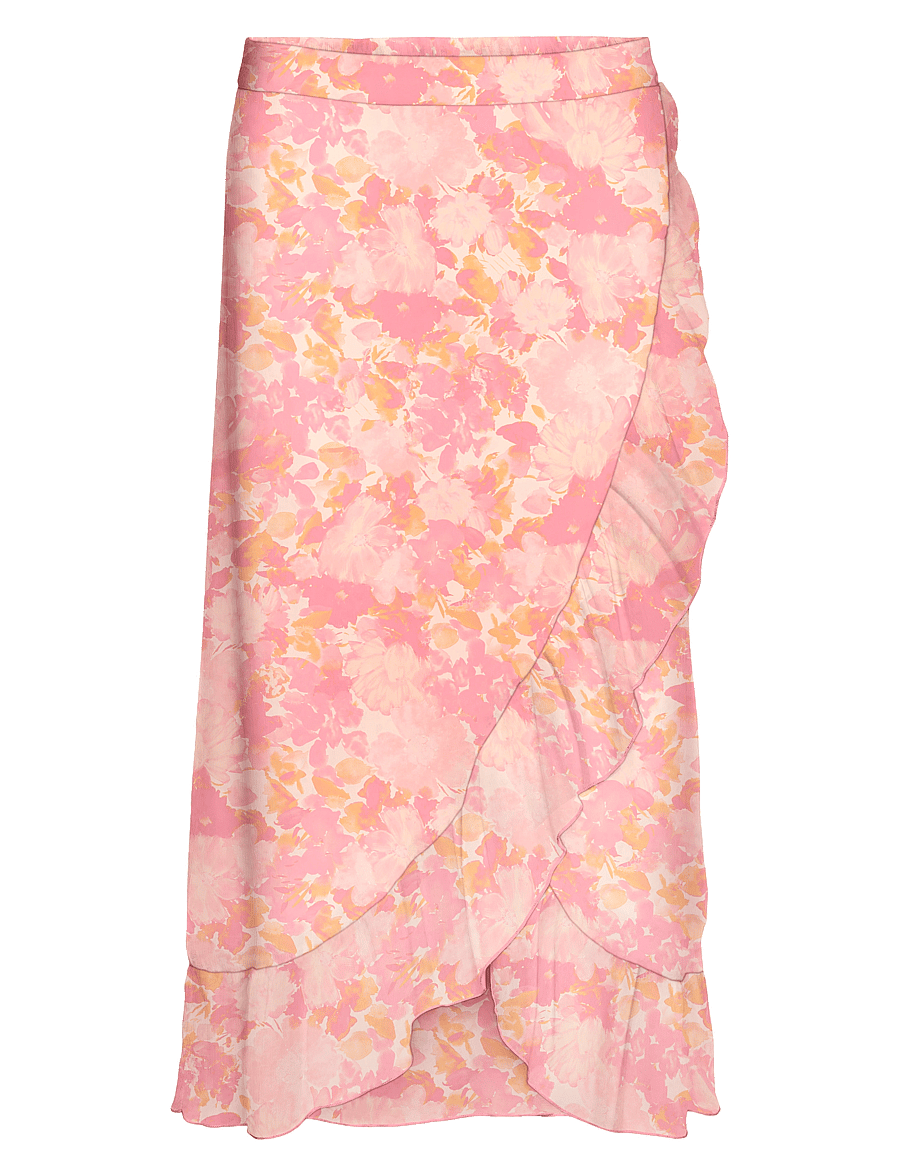 Vero Moda - VMSMILLA H/W WRAP SKIRT WVN GA - slå-om-nederdele - crystal pink - 1