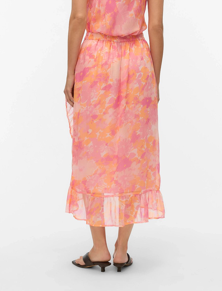 Vero Moda - VMSMILLA H/W WRAP SKIRT WVN GA - slå-om-nederdele - crystal pink - 2
