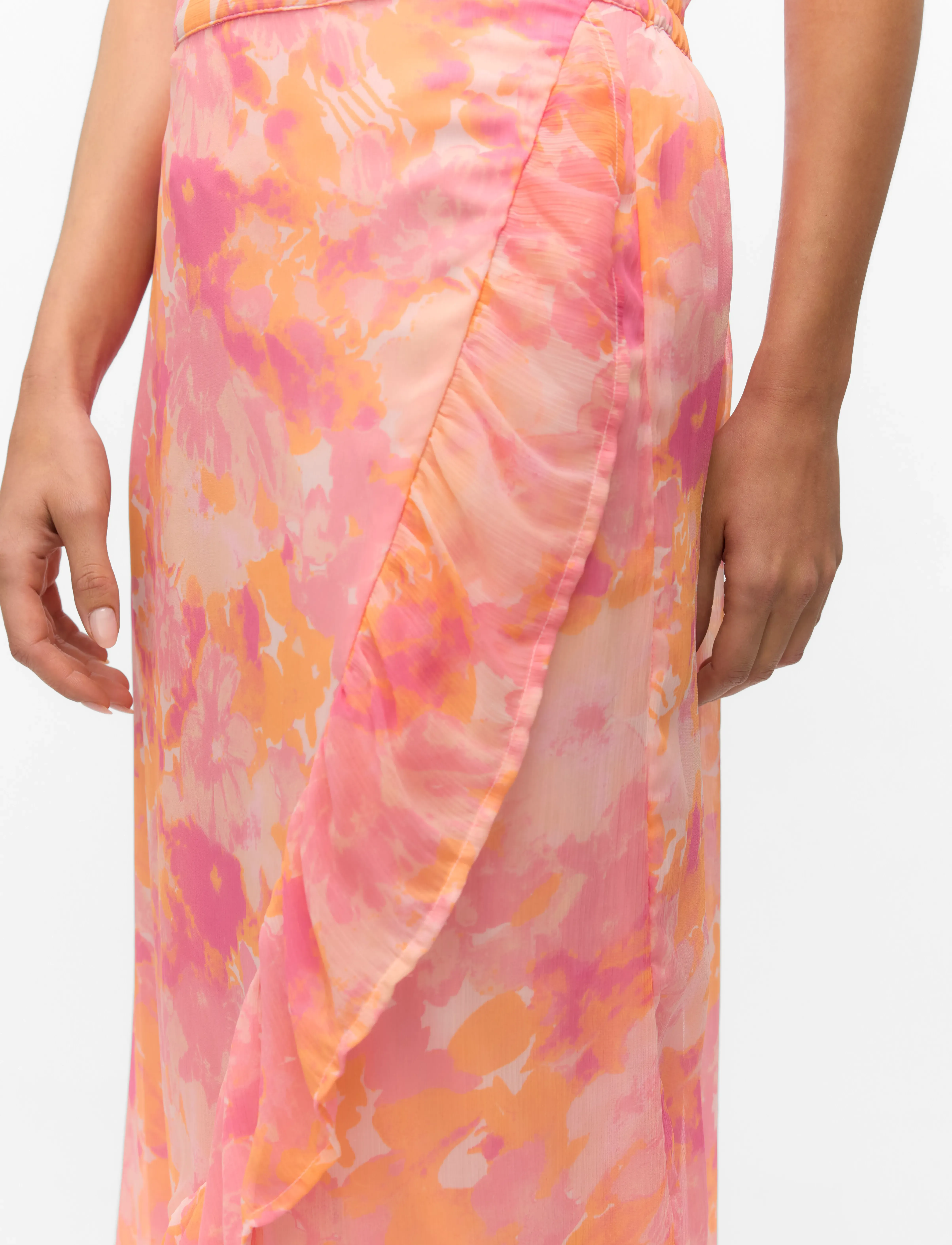 Vero Moda - VMSMILLA H/W WRAP SKIRT WVN GA - slå-om-nederdele - crystal pink - 4