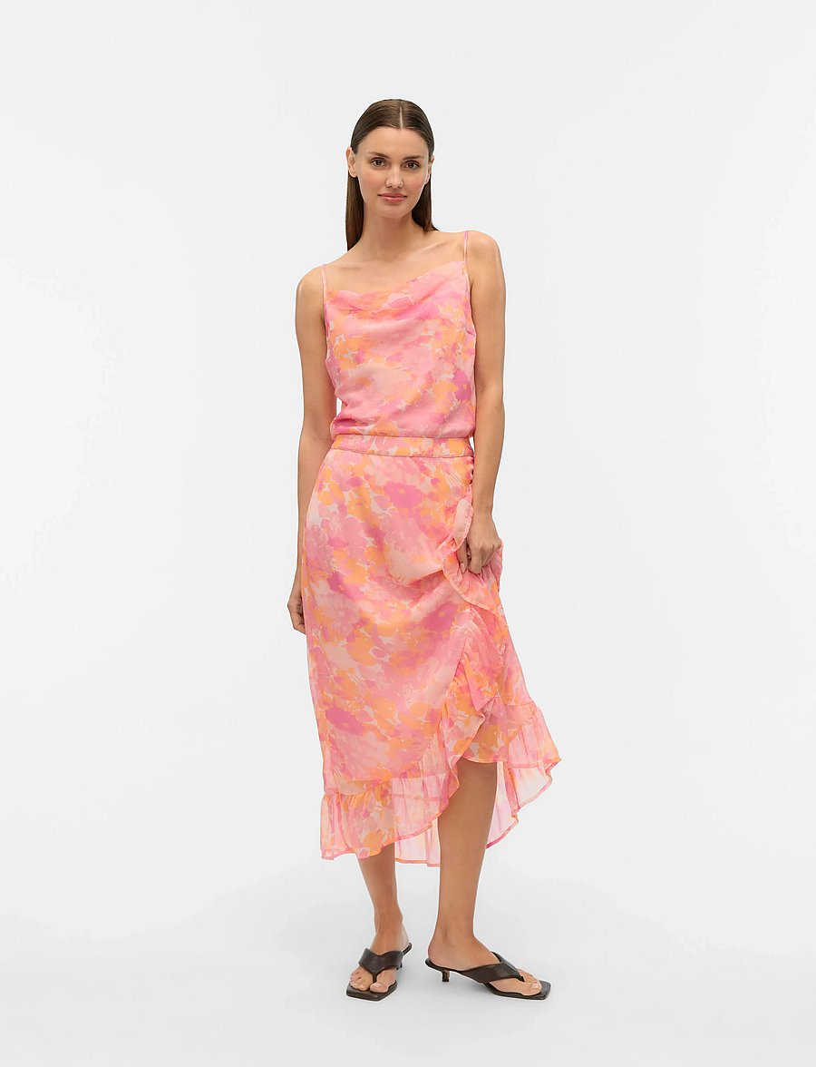 Vero Moda - VMSMILLA H/W WRAP SKIRT WVN GA - slå-om-nederdele - crystal pink - 5