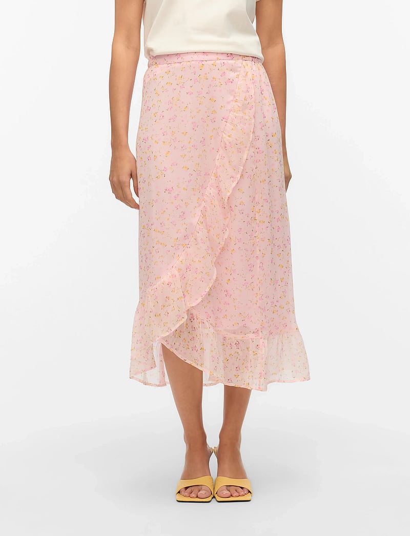 Vero Moda - VMSMILLA H/W WRAP SKIRT WVN GA - jupes portefeuille - pink-a-boo - 0