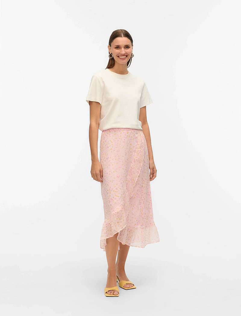 Vero Moda - VMSMILLA H/W WRAP SKIRT WVN GA - jupes portefeuille - pink-a-boo - 3
