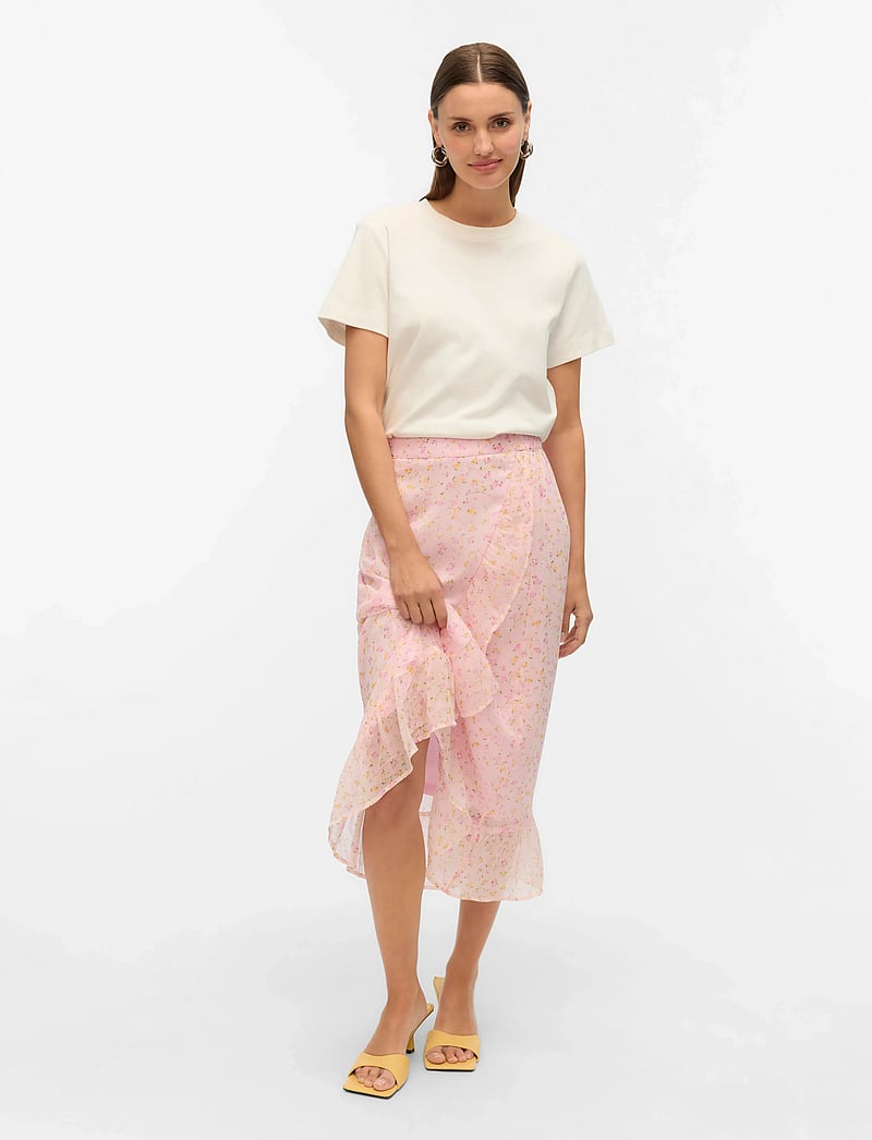 Vero Moda - VMSMILLA H/W WRAP SKIRT WVN GA - jupes portefeuille - pink-a-boo - 4