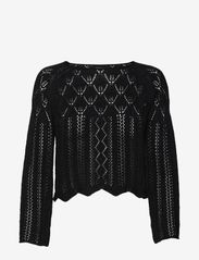 Vero Moda - VMGINGER 3/4 BOATNECK PULLOVER GA NOOS - sweaters - black - 0