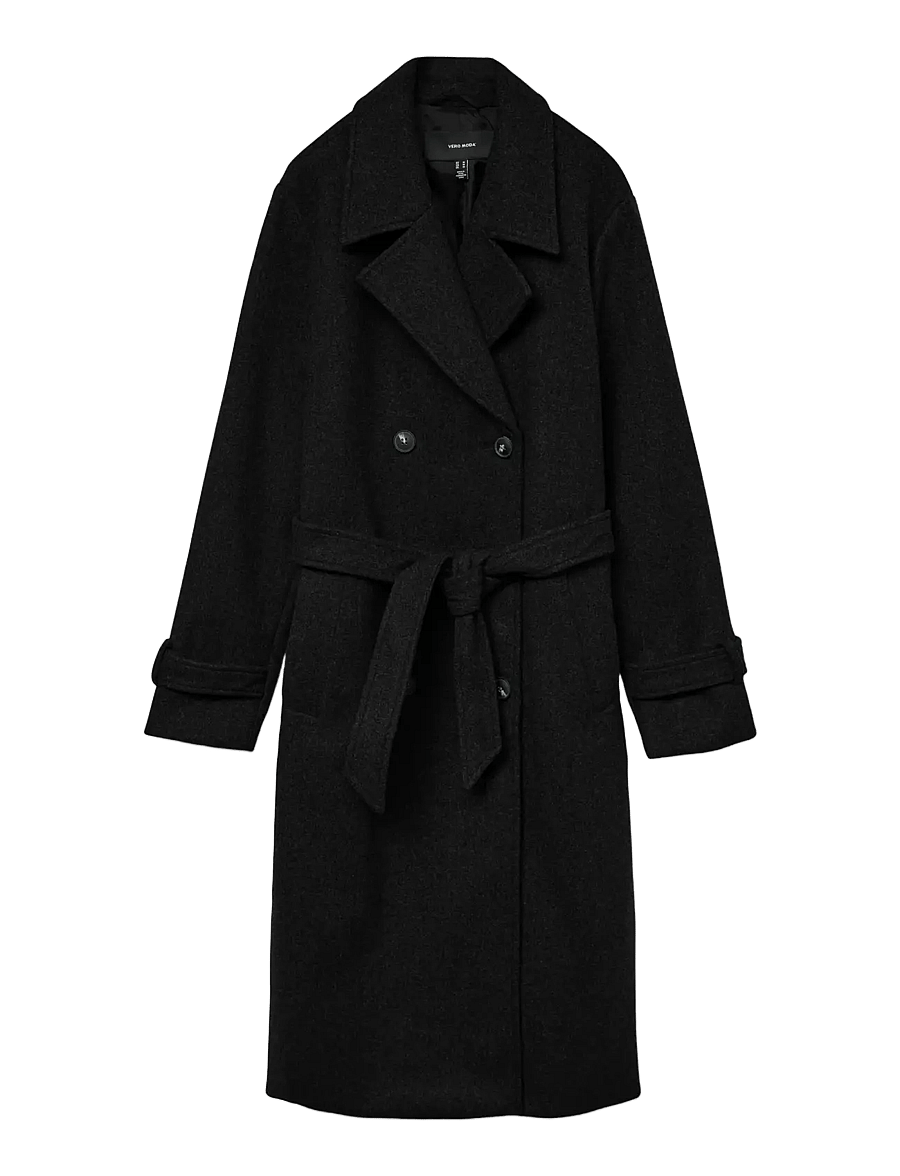 Vero Moda - VMFORTUNEVEGA LONG TRENCHCOAT GA NOOS - mäntel - black - 1