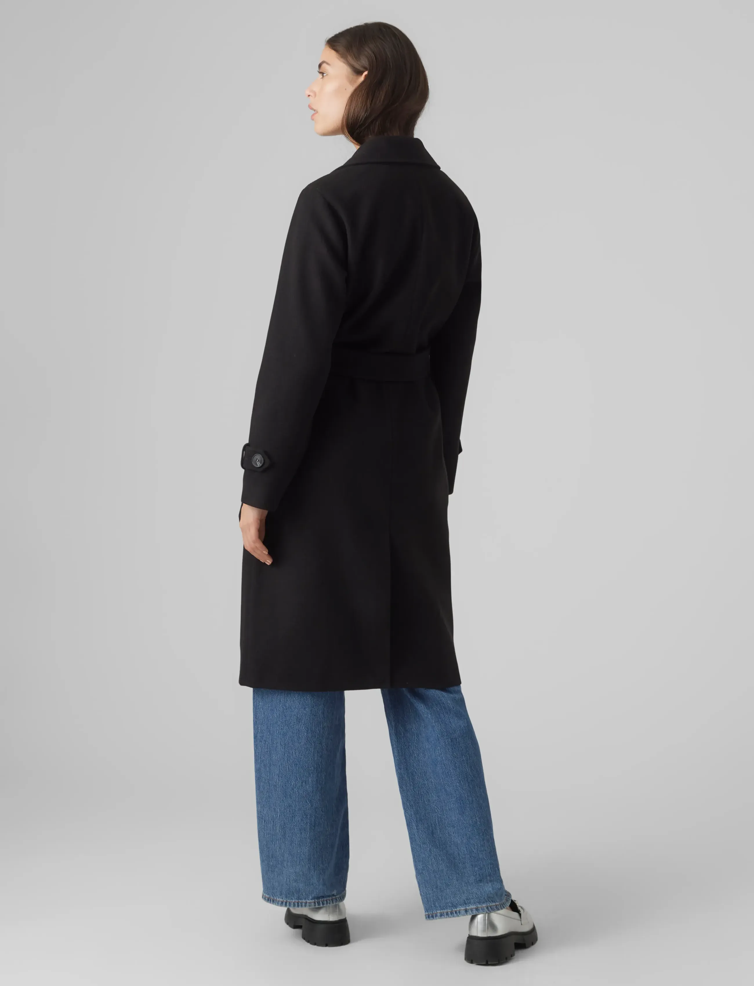 Vero Moda - VMFORTUNEVEGA LONG TRENCHCOAT GA NOOS - mäntel - black - 3