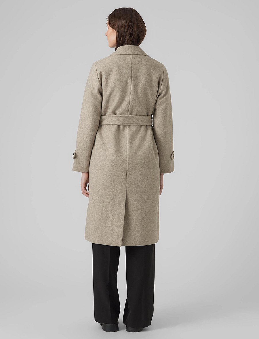 Vero Moda - VMFORTUNEVEGA LONG TRENCHCOAT GA NOOS - mäntel - silver mink - 2