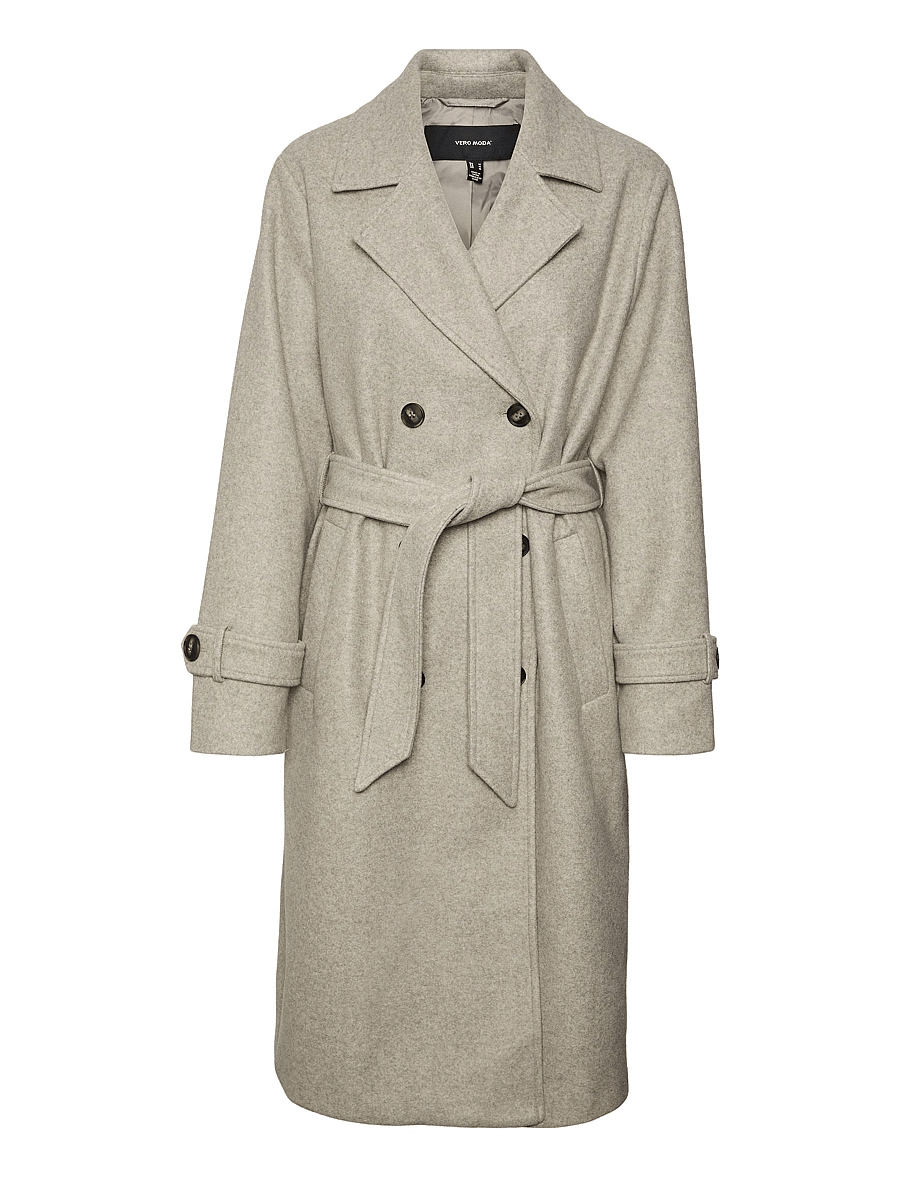 Vero Moda - VMFORTUNEVEGA LONG TRENCHCOAT GA NOOS - mäntel - silver mink - 5