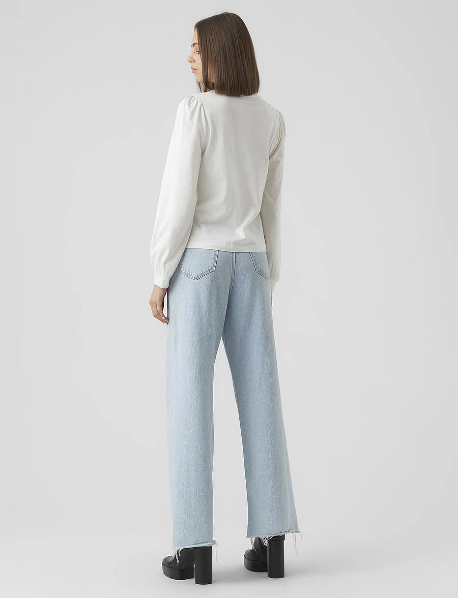 Vero Moda - VMKERRY LS O-NECK TOP VMA NOOS - pullover - snow white - 3