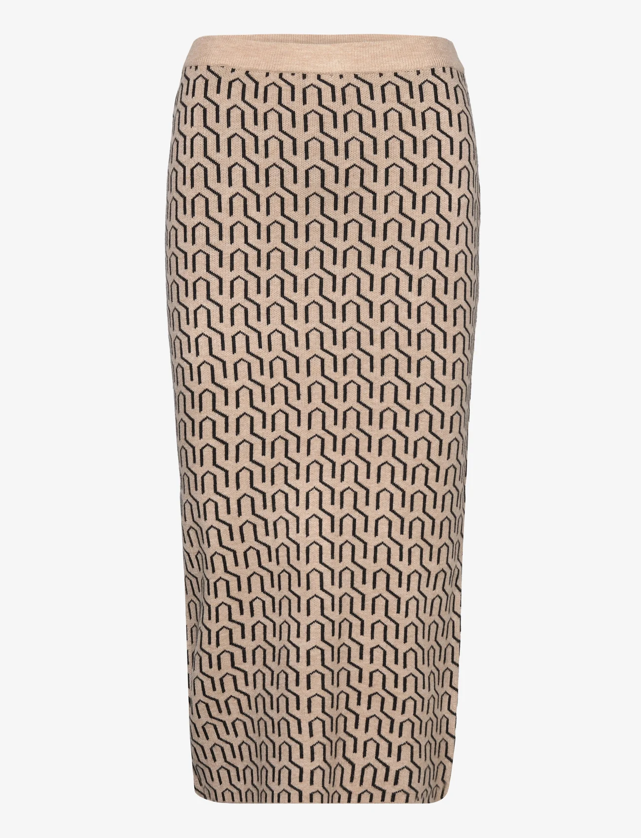Vero Moda - VMGOLDNEEDLE ART 7/8 PENCIL SKIRT - strikkede nederdele - nomad - 0