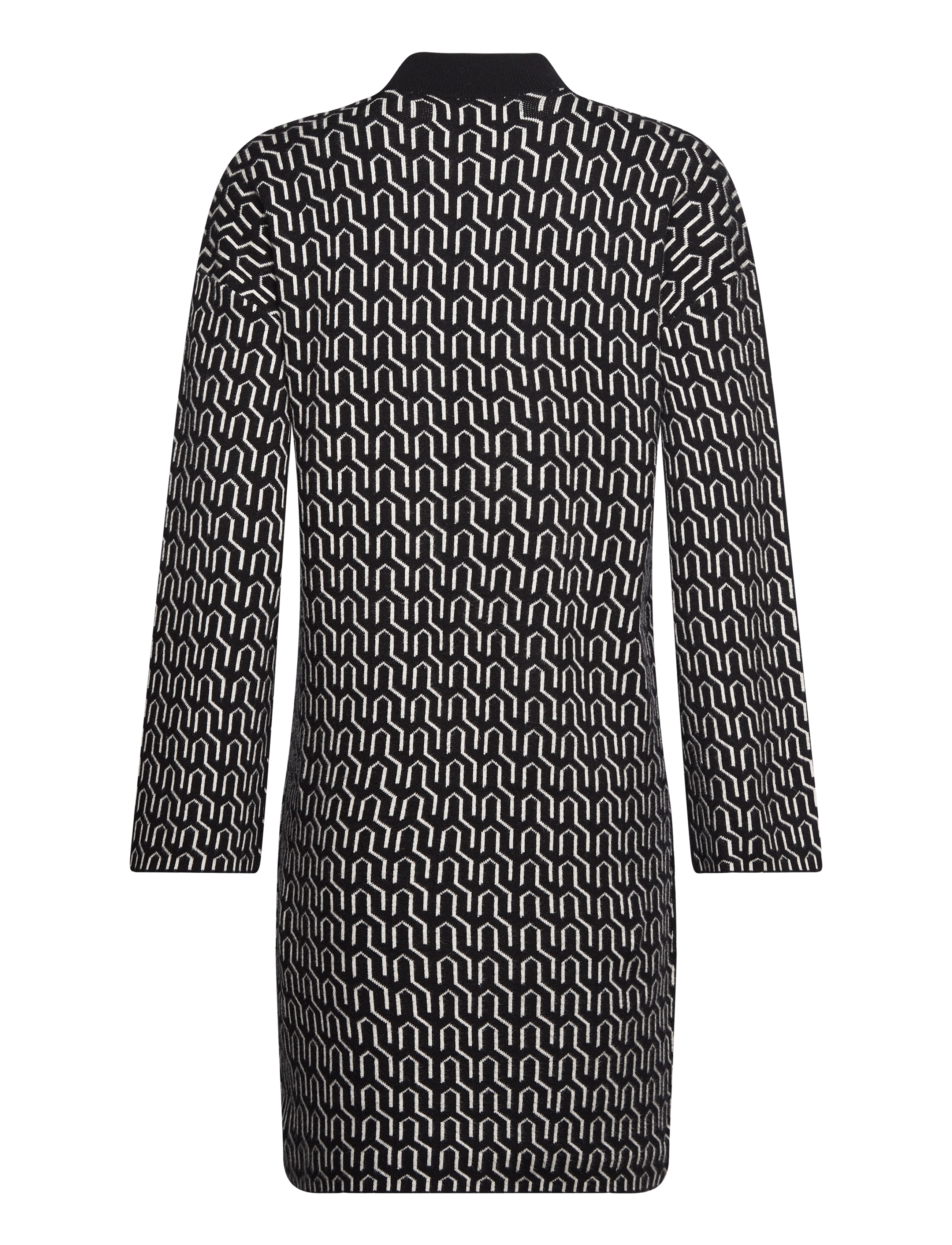 Vero Moda - VMGOLDNEEDLE ART LS SHORT HIGHNECK DRESS - strickkleider - black - 2