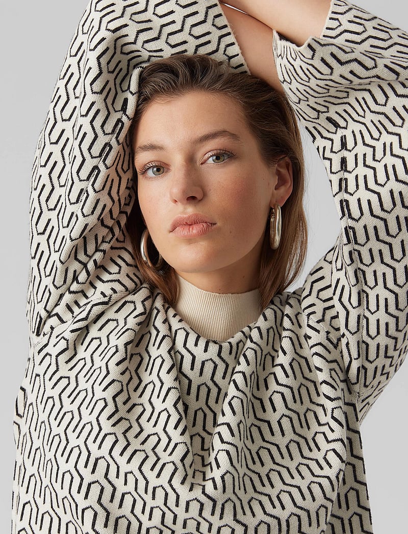 Vestito Donna VERO MODA Vmgoldneedle – Abito In Maglia A Maniche Lunghe Con Scollo Alto – Vestibilità Larga