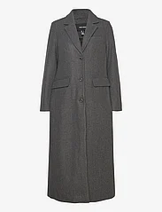 Vero Moda - VMVINCEMILAN LONG COAT BOOS CP - vinterkappor - dark grey melange - 0