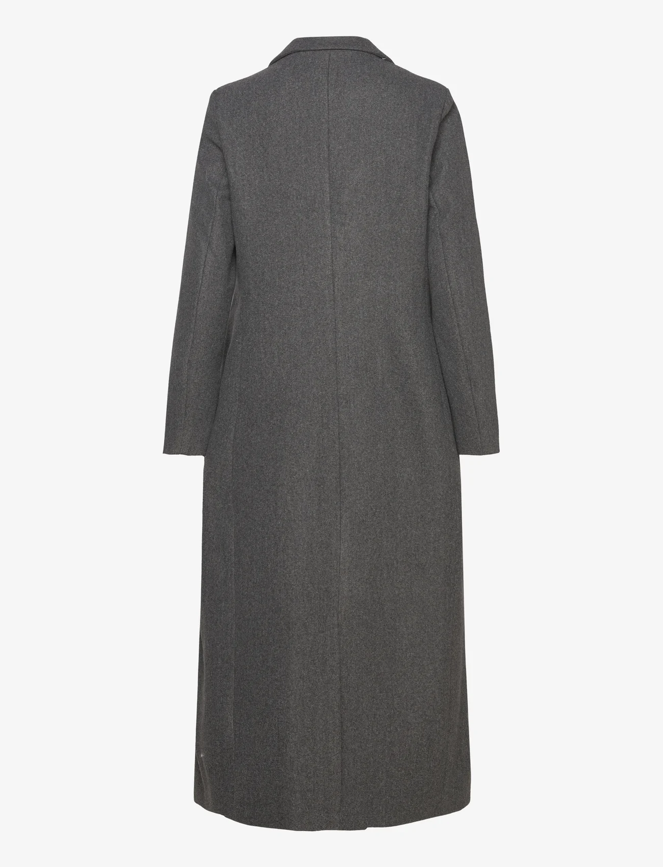 Vero Moda - VMVINCEMILAN LONG COAT BOOS CP - winter coats - dark grey melange - 1