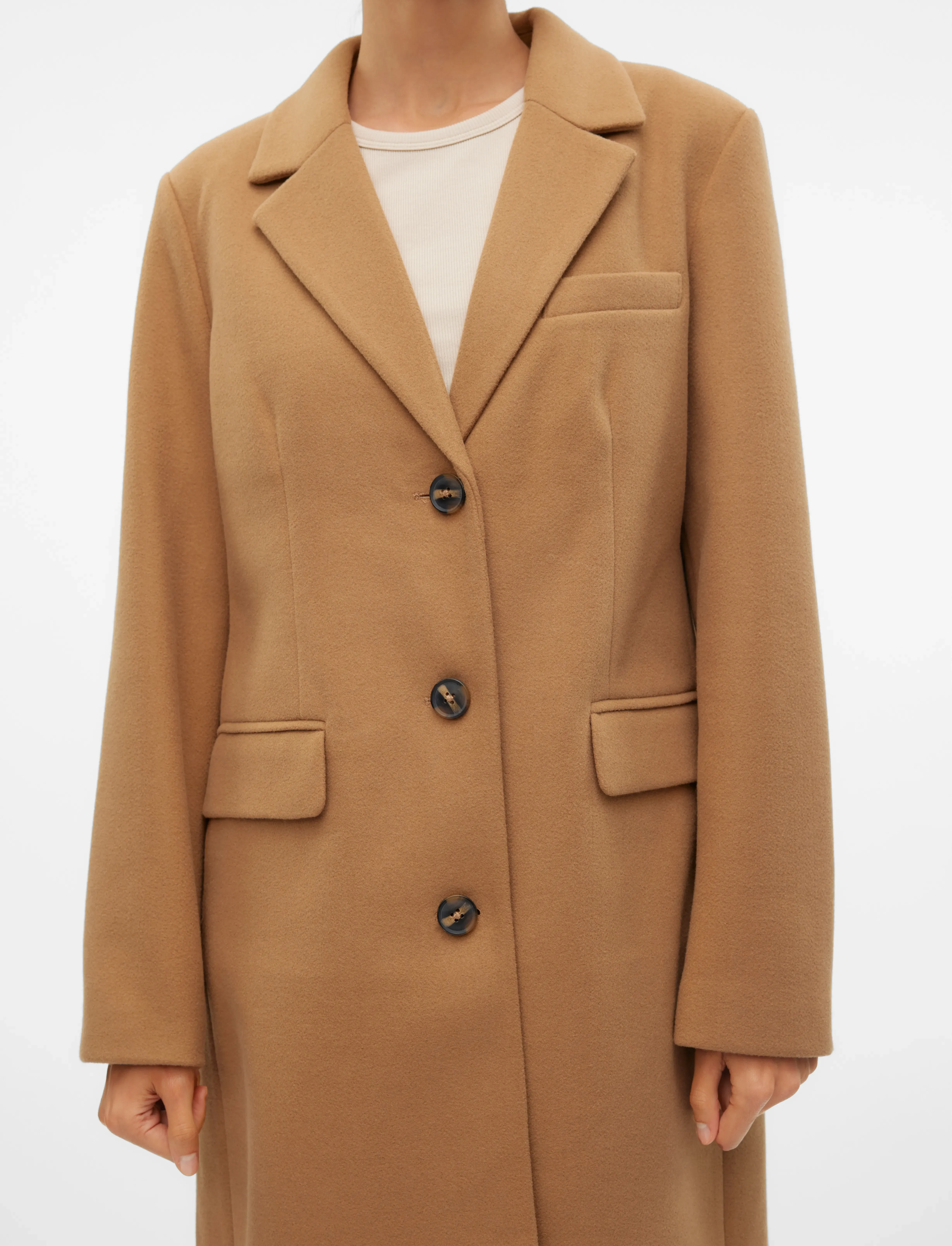 Vero Moda - VMVINCEMILAN LONG COAT GA BOO - overtøj - tigers eye - 5