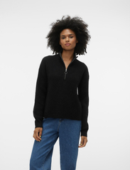 Vero Moda - VMMILI LS ZIPPER PULLOVER GA BOO - sweaters - black - 1
