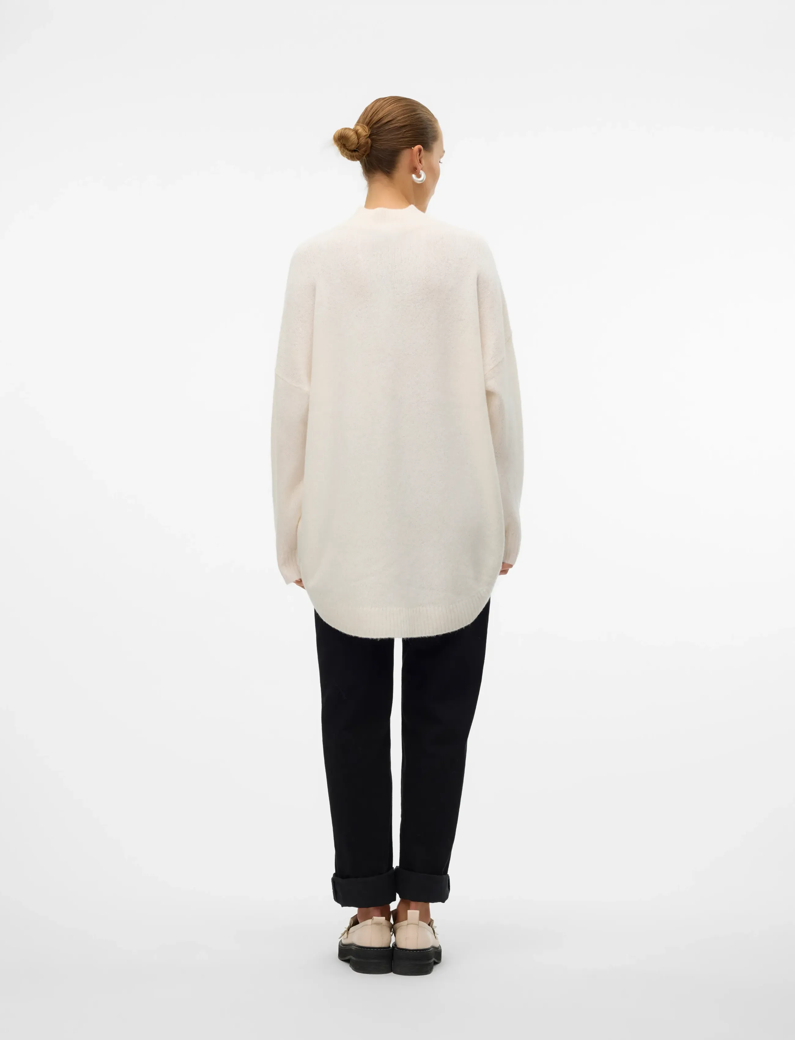 Vero Moda - VMPLAZA LS HIGHNCK LONG PULLOVER GA NOOS - pullover - birch - 2