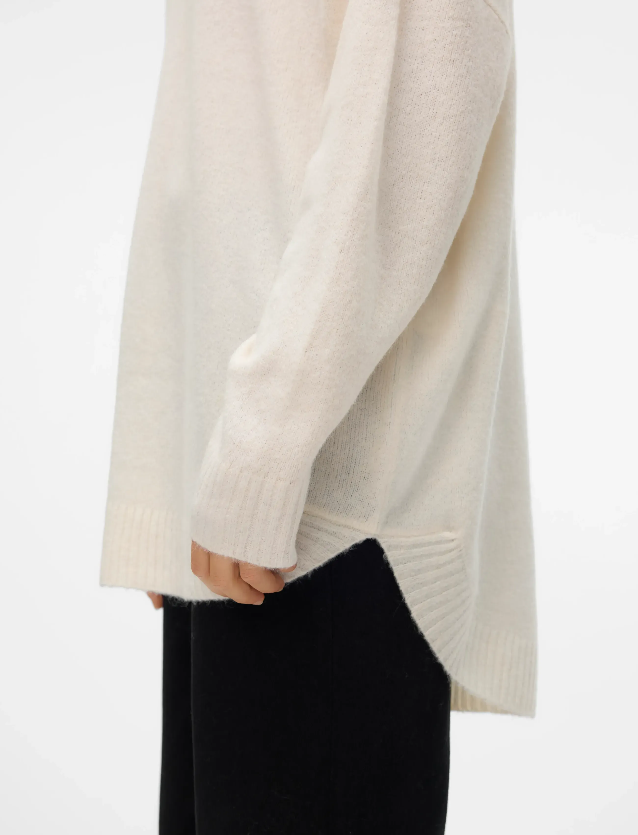 Vero Moda - VMPLAZA LS HIGHNCK LONG PULLOVER GA NOOS - pullover - birch - 4