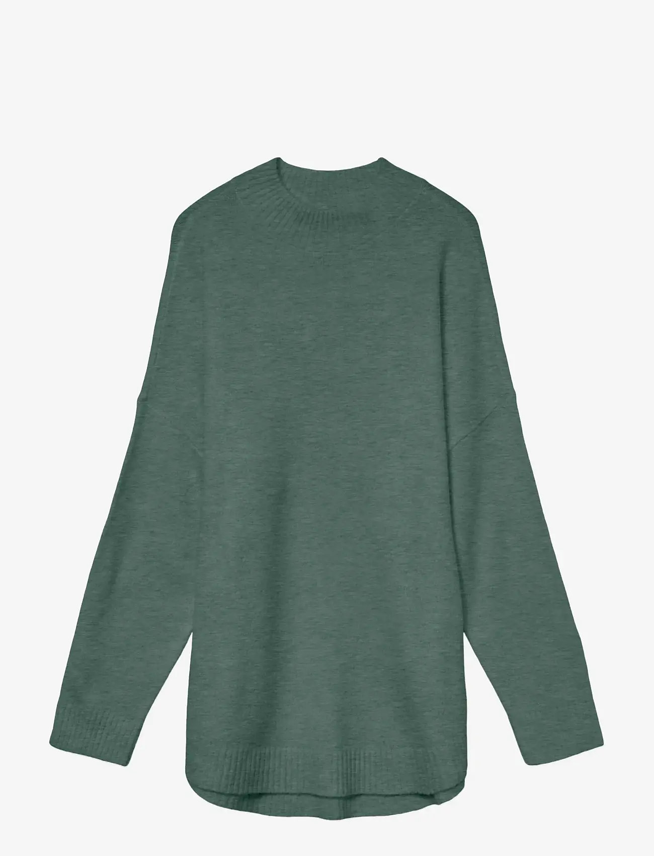 Vero Moda - VMPLAZA LS HIGHNCK LONG PULLOVER GA NOOS - swetry - dark forest - 1