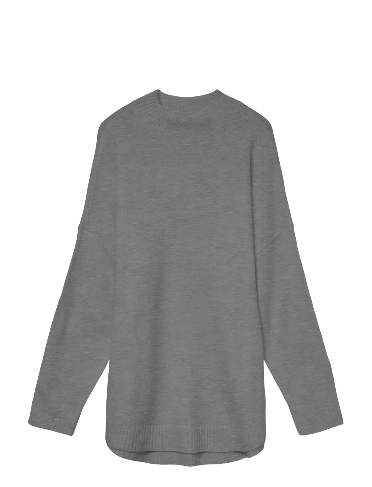 Vero Moda VMPLAZA LS HIGHNCK LONG PULLOVER GA NOOS - Neuleet - MEDIUM GREY MELANGE / grey