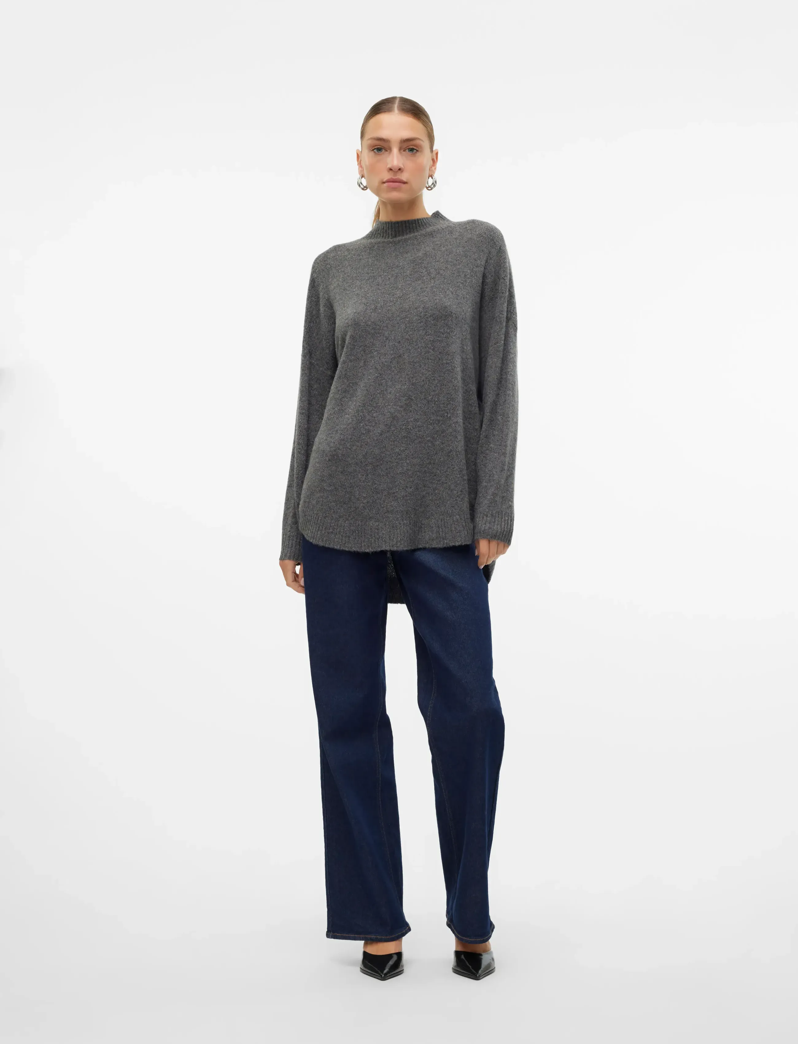 Vmplaza Ls Highnck Long Pullover Ga Noos