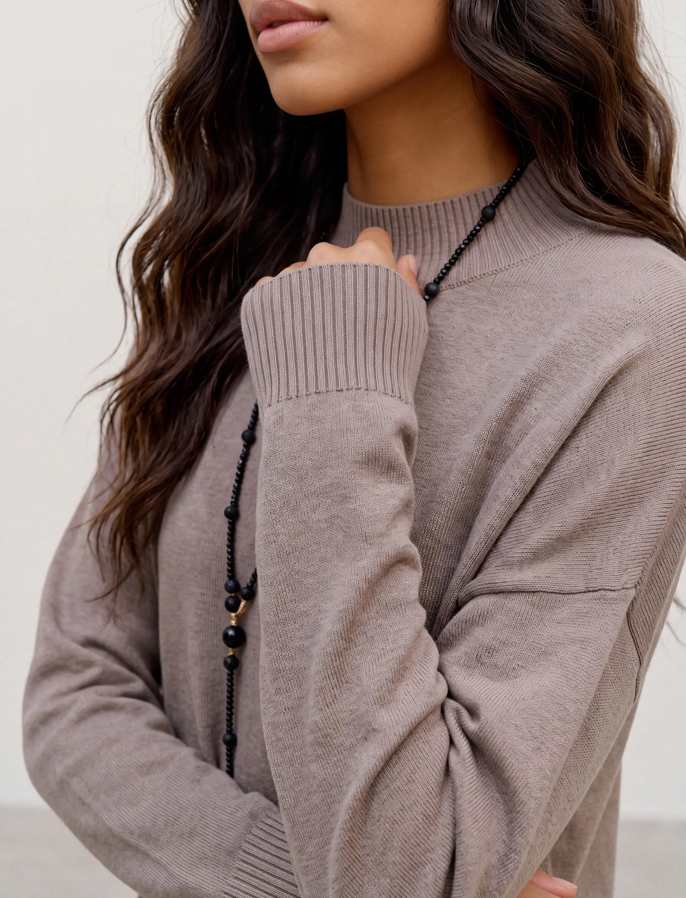 Vero Moda - VMPLAZA LS HIGHNCK LONG PULLOVER GA NOOS - pullover - moon rock - 4