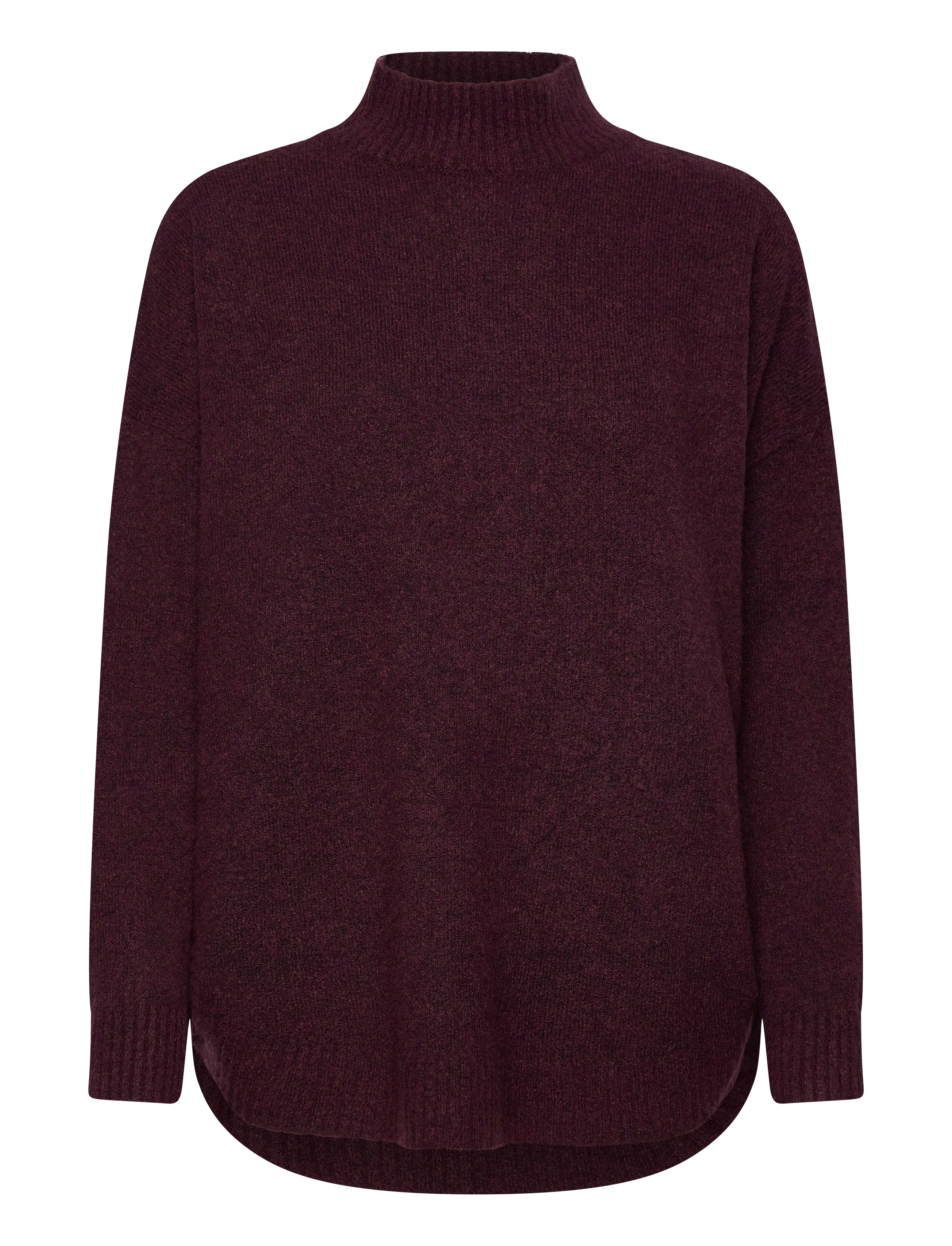 VERO MODA Vmplaza Ls Highnck Long Pullover Ga Noos Burgundy - XL - Damen