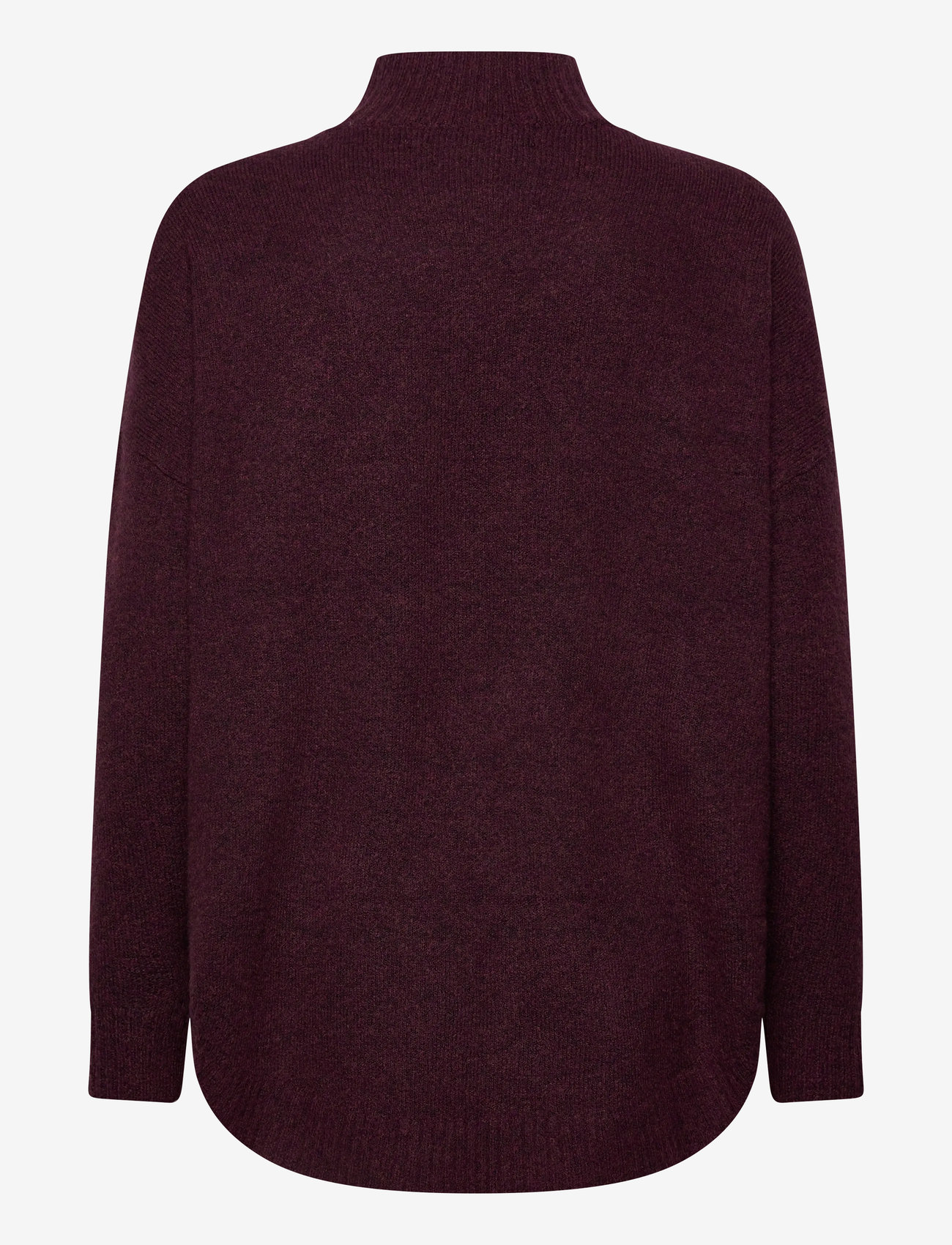 Vero Moda - VMPLAZA LS HIGHNCK LONG PULLOVER GA NOOS - stickade tröjor - winetasting - 1