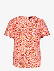 Vero Moda - VMEMMA HENNA SS O-NECK TOP WVN GA - short-sleeved blouses - birch - 0