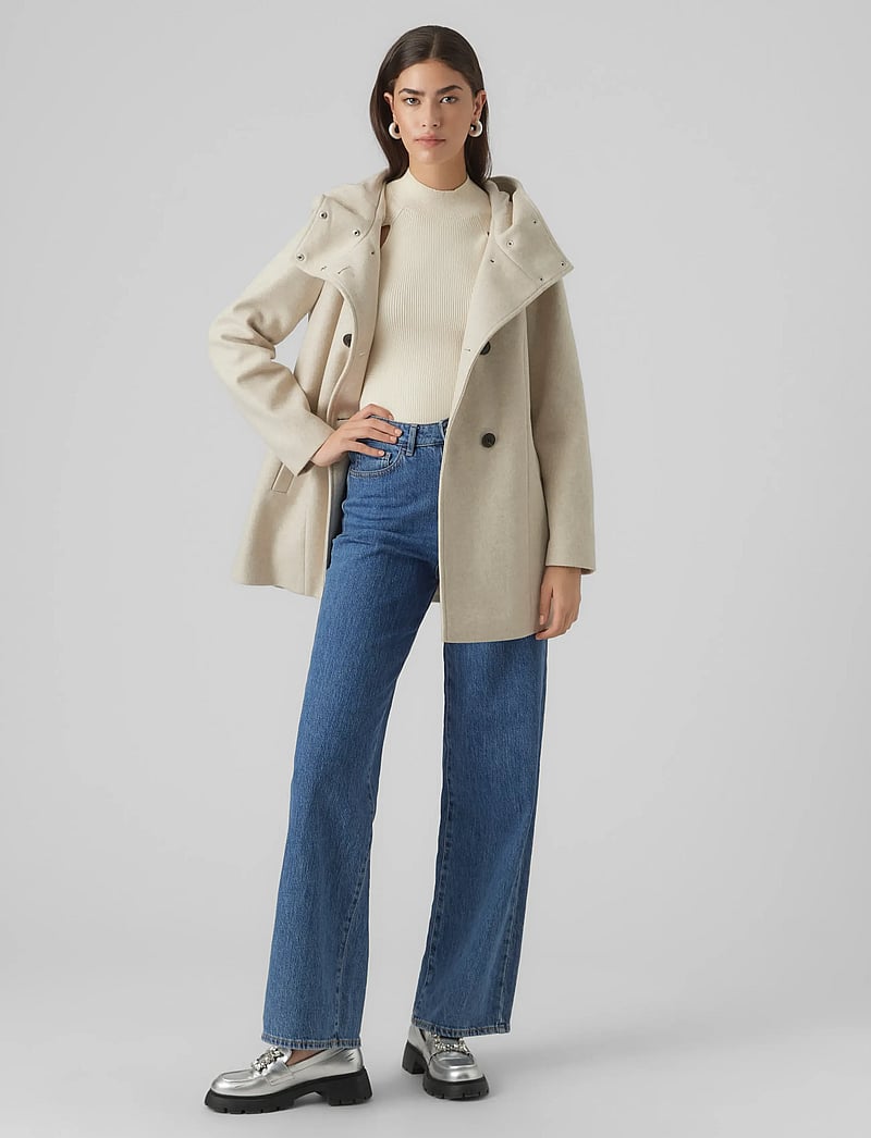 Vero Moda - VMFORTUNESHILA JACKET GA NOOS - ullkappor - oatmeal - 3