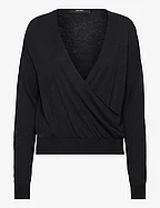 VMSILKY LS WRAP PULLOVER BOO - BLACK