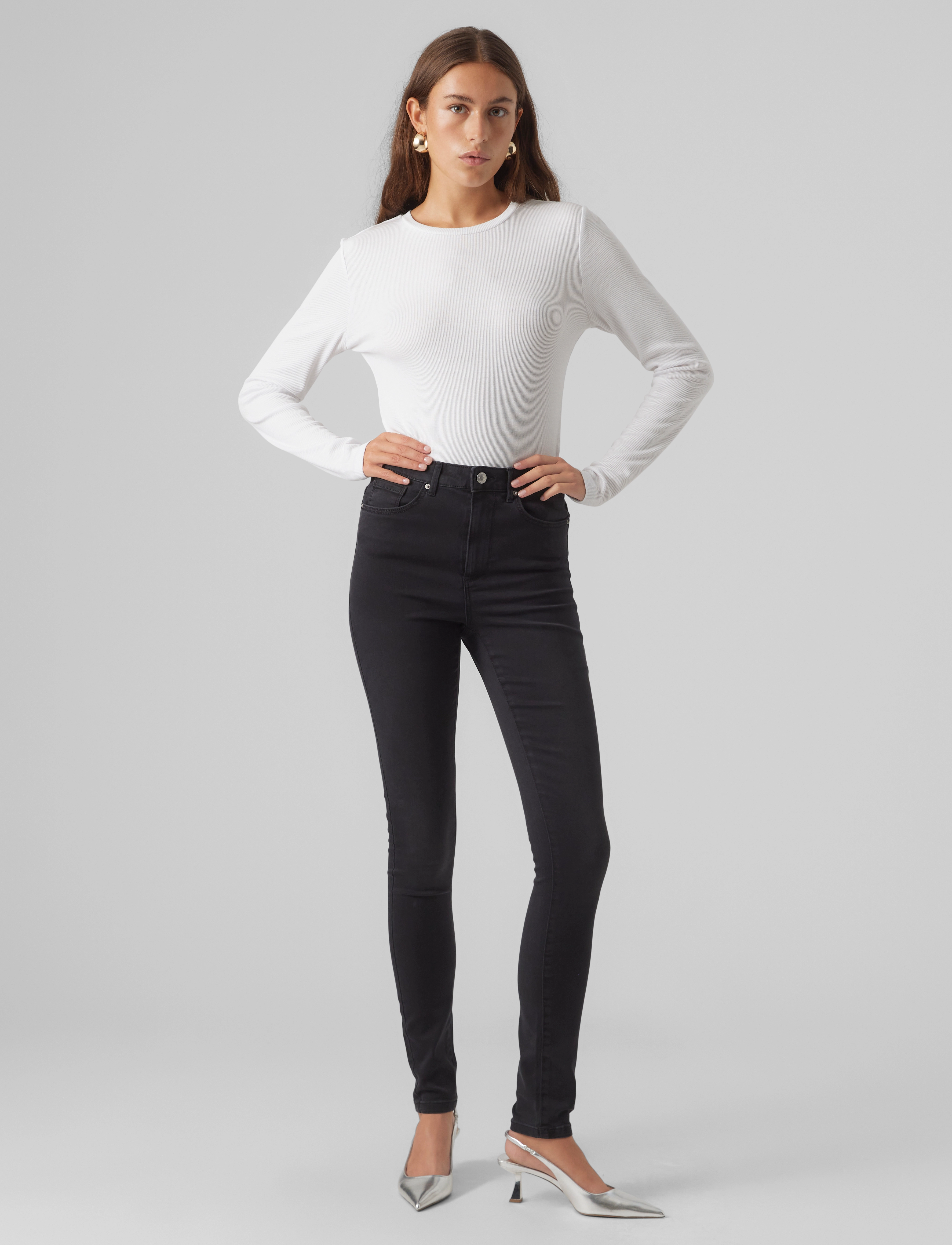 Vero Moda - VMSOPHIA HR SKINNY J SOFT VI2102 GA NOOS - dark grey denim - 3