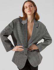 Vero Moda - VMMILA LS OVERSIZED CHECK BLAZER - ballīšu apģērbs par outlet cenām - dark grey - 2