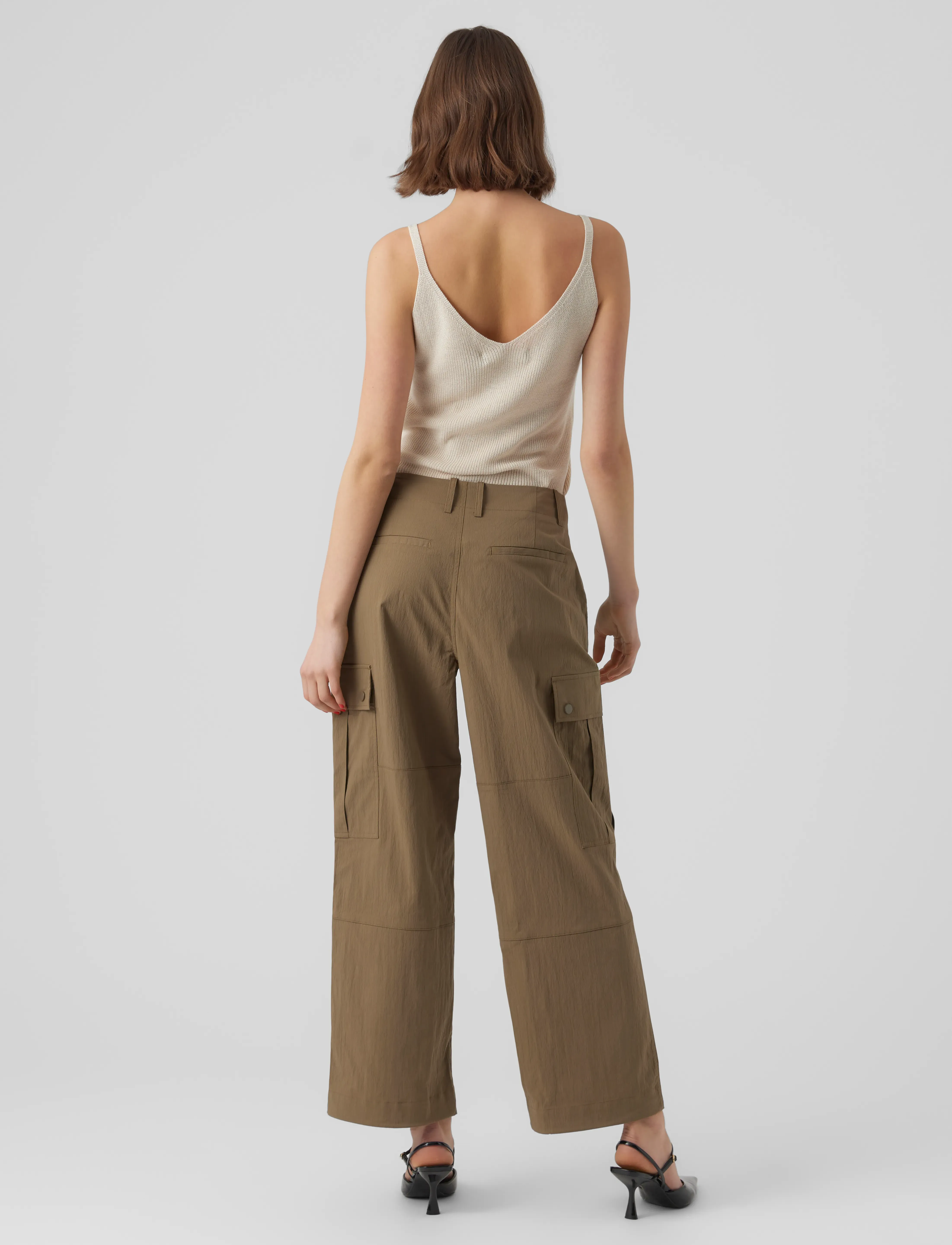 Vero Moda - VMRILEY MR LOOSE CARGO PANT - laveste priser - capers - 2