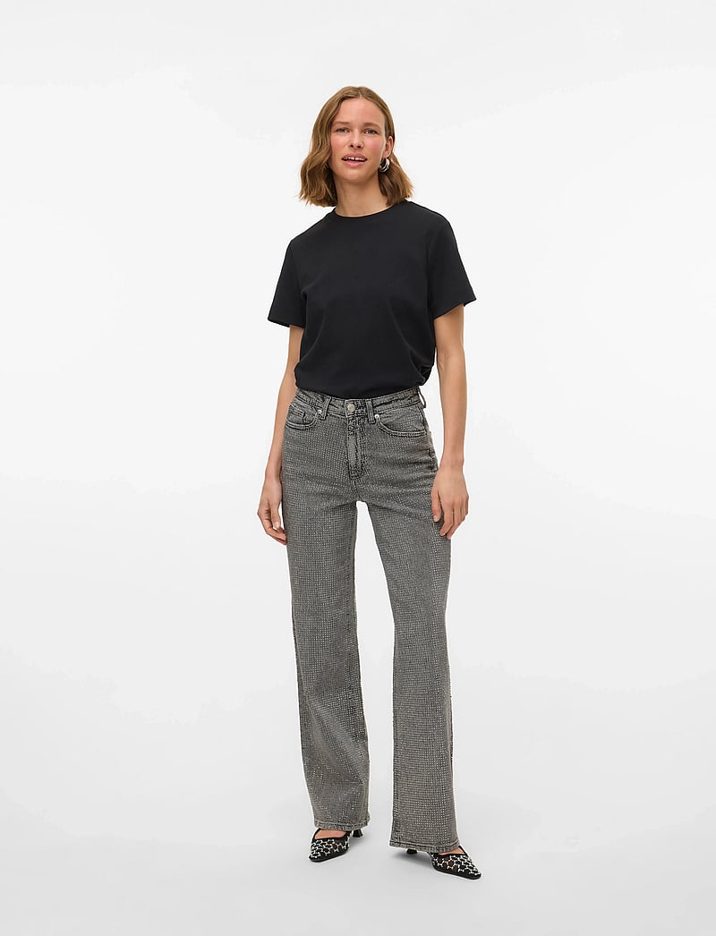 Vero Moda - AWNAIMA SS O-NECK T-SHIRT NOOS - t-shirts - black - 0