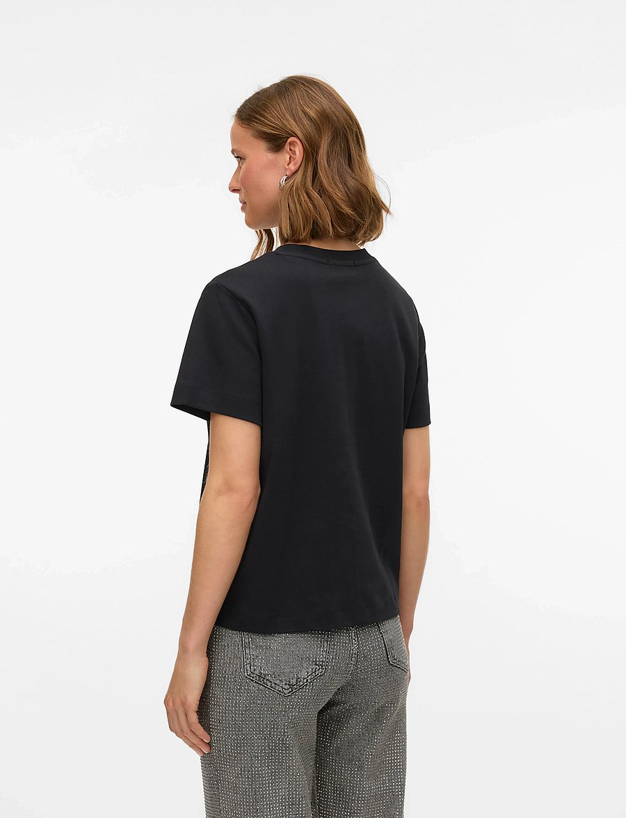 Vero Moda - AWNAIMA SS O-NECK T-SHIRT NOOS - t-shirts - black - 2