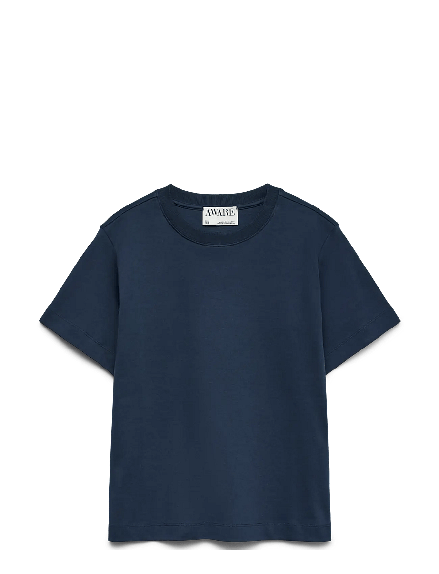Vero Moda - AWNAIMA SS O-NECK T-SHIRT NOOS - t-shirts - dark sapphire - 1